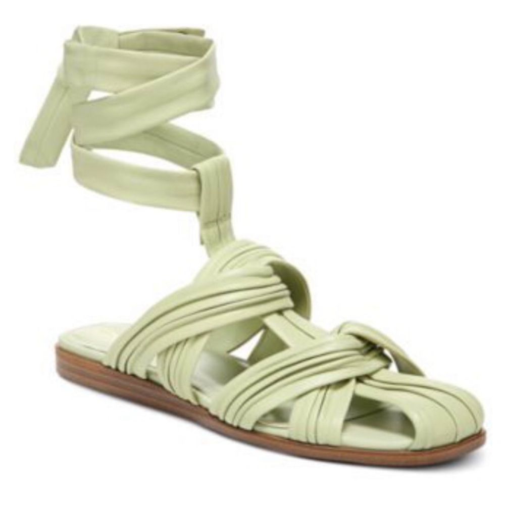Sam Edelman Womens Imogene Pistachio Leather Ankle Gladiator Sandals Size 8 - Picture 2 of 16